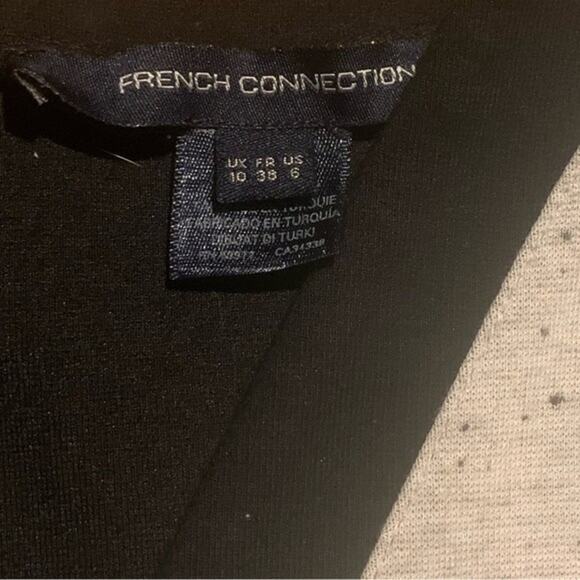 French Connection Mini Dress Colorblock Bodycon Gray Size 6 - Picture 4 of 6